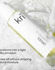 Unveil Cleansing Oil transforms into a light milky emulsion. Rinses off without stripping natural moisture.
